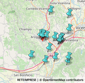 Mappa Via VIII Strada, 36071 Arzignano VI, Italia (6.2335)