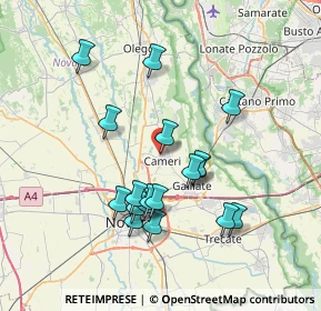 Mappa Via Massimo D'Azeglio, 28062 Cameri NO, Italia (6.79167)