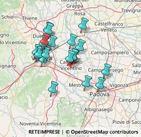 Mappa Via Vanzo Nuovo, 36043 Camisano Vicentino VI, Italia (12.0745)