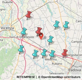 Mappa Via Vanzo Nuovo, 36043 Camisano Vicentino VI, Italia (6.90833)
