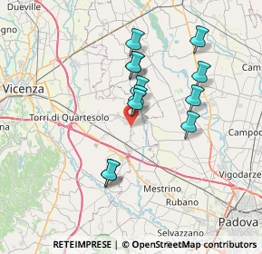 Mappa Via Vanzo Nuovo, 36043 Camisano Vicentino VI, Italia (6.15833)