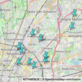 Mappa Via Ponte Nuovo, 20128 Milano MI, Italia (2.55083)