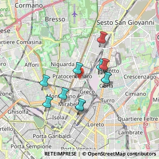 Mappa Via Gino Pollini, 20125 Milano MI, Italia (1.58455)