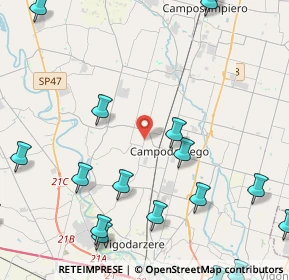 Mappa Via Brenta, 35011 Campodarsego PD, Italia (6.245)