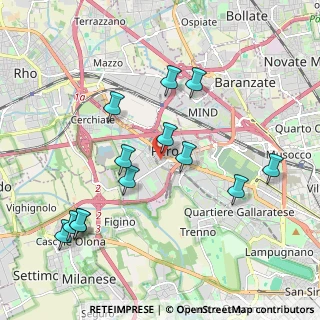 Mappa Via Camillo Benso Cavour, 20016 Pero MI, Italia (2.08385)