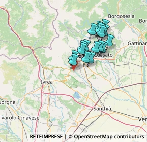 Mappa Via per Cerrione, 13888 Mongrando BI, Italia (11.35833)