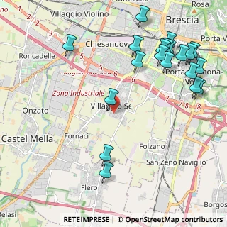 Mappa Traversa Ottava Villaggio Sereno, 25125 Brescia BS, Italia (2.6585)
