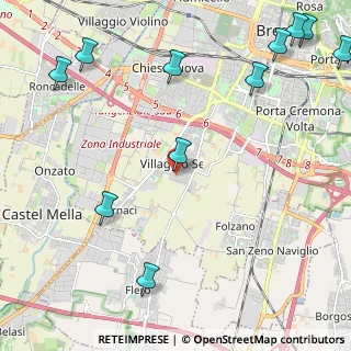 Mappa Traversa Ottava Villaggio Sereno, 25125 Brescia BS, Italia (3.10455)