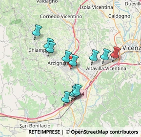 Mappa Via Altura, 36071 Arzignano VI, Italia (6.2075)