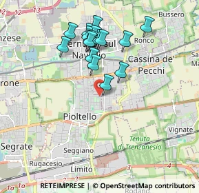 Mappa Via Giorgio Bizet, 20096 Pioltello MI, Italia (1.73353)