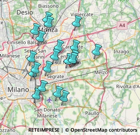 Mappa Via Giorgio Bizet, 20096 Pioltello MI, Italia (6.738)