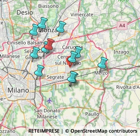 Mappa Via Giorgio Bizet, 20096 Pioltello MI, Italia (6.14917)