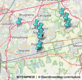 Mappa Via Giorgio Bizet, 20096 Pioltello MI, Italia (3.07267)