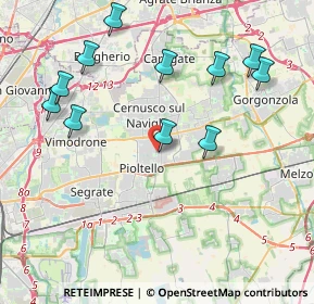 Mappa Via Giorgio Bizet, 20096 Pioltello MI, Italia (4.39091)