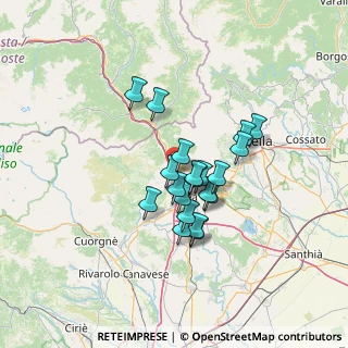Mappa Via Mario Clemente, 10013 Borgofranco d'Ivrea TO, Italia (9.835)
