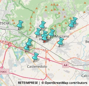 Mappa Via Alessandro Manzoni, 25086 Rezzato BS, Italia (2.90167)