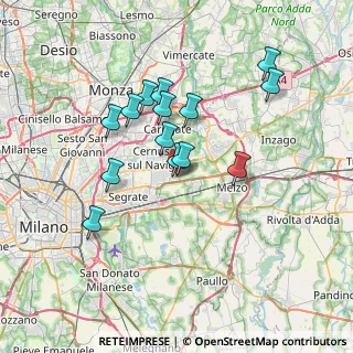 Mappa Via Ettore Majorana, 20051 Cassina De' Pecchi MI, Italia (6.25071)