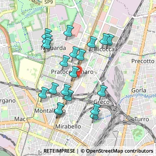 Mappa Via Luigi Mainoni d'Intignano, 20125 Milano MI, Italia (0.9405)