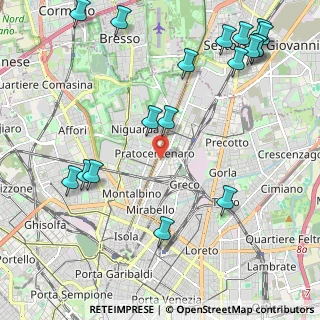 Mappa Via Luigi Mainoni d'Intignano, 20125 Milano MI, Italia (2.82111)