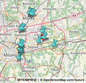 Mappa Via Verona, 20063 Cernusco sul Naviglio MI, Italia (7.835)