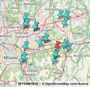 Mappa Via Verona, 20063 Cernusco sul Naviglio MI, Italia (7.221)