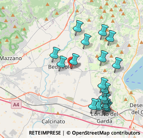 Mappa Via Monte Baldo, 25081 Bedizzole BS, Italia (4.15778)