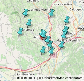 Mappa Via Prima Str., 36071 Arzignano VI, Italia (6.43733)