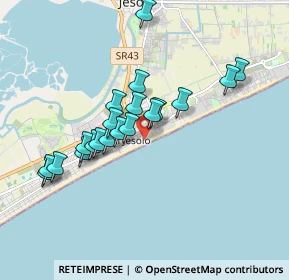 Mappa Viale Venezia 2° Accesso al Mare, 30016 Jesolo VE, Italia (1.575)