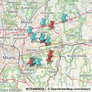 Mappa Via Toscana, 20052 Vignate MI, Italia (6.45857)