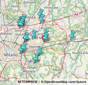 Mappa Via Madre Teresa di Calcutta, 20096 Pioltello MI, Italia (7.43833)