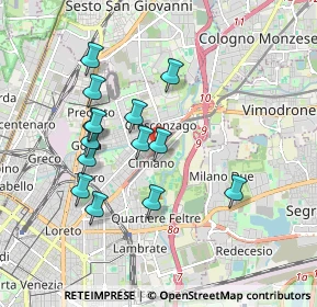 Mappa Via Bra, 20132 Milano MI, Italia (1.68357)