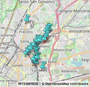 Mappa Via Bra, 20132 Milano MI, Italia (1.3695)