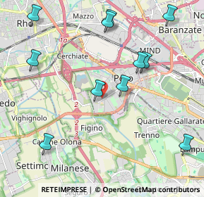 Mappa Via Michelangelo Buonarroti, 20016 Pero MI, Italia (2.42364)