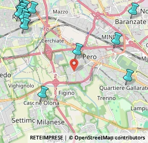 Mappa Via Michelangelo Buonarroti, 20016 Pero MI, Italia (3.45176)