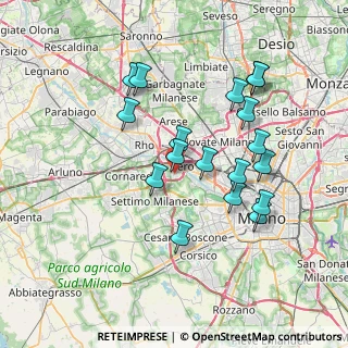 Mappa Via Michelangelo Buonarroti, 20016 Pero MI, Italia (6.97889)