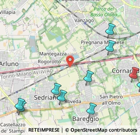 Mappa Cascina Gattinara, 20018 Sedriano MI, Italia (3.0975)