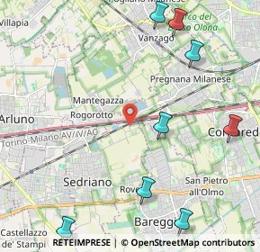 Mappa Cascina Gattinara, 20018 Sedriano MI, Italia (3.54143)