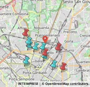 Mappa Via Latisana, 20159 Milano MI, Italia (1.73636)