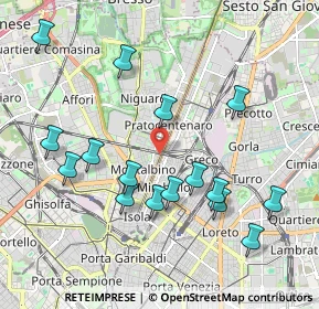 Mappa Via Latisana, 20159 Milano MI, Italia (2.075)