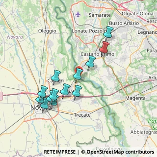 Mappa Via del Mezzanino, 28066 Galliate NO, Italia (7.28769)