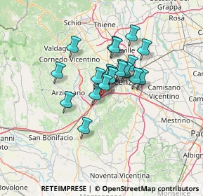Mappa Via Canova, 36077 Altavilla vicentina VI, Italia (9.251)