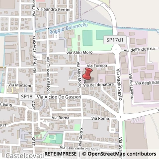 Mappa Via Donatori, 1B, 25030 Castelcovati, Brescia (Lombardia)