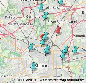 Mappa Via Fiuggi, 20159 Milano MI, Italia (3.78692)