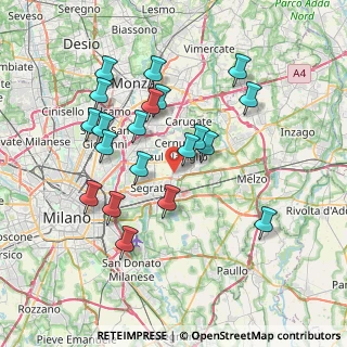Mappa Via Aldo Moro, 20096 Pioltello MI, Italia (7.144)