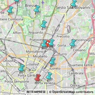 Mappa Via Antonio Fortunato Stella, 20125 Milano MI, Italia (2.74083)