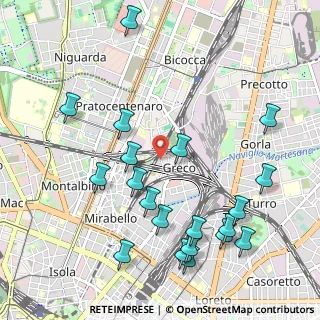 Mappa Via Antonio Fortunato Stella, 20125 Milano MI, Italia (1.1985)
