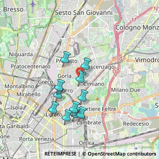 Mappa Via Angelo Zanardini, 20127 Milano MI, Italia (1.67545)