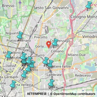 Mappa Via Angelo Zanardini, 20127 Milano MI, Italia (2.90133)
