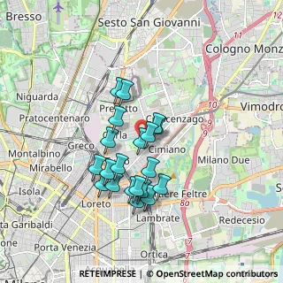 Mappa Via Angelo Zanardini, 20127 Milano MI, Italia (1.442)