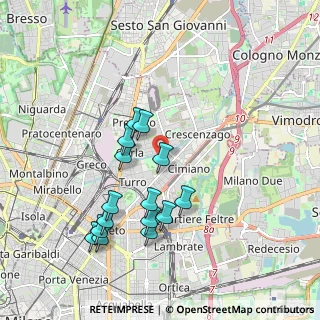 Mappa Via Angelo Zanardini, 20127 Milano MI, Italia (1.84933)